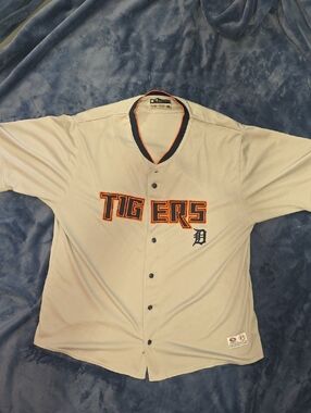 Genuine Merchandise Black and Orange Trim Tigers MLB Jersey